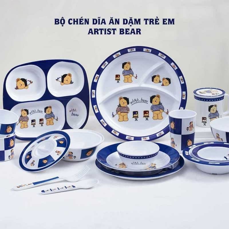 Bộ chén ăn dặm cho bé Artist Bear thương hiệu Superware