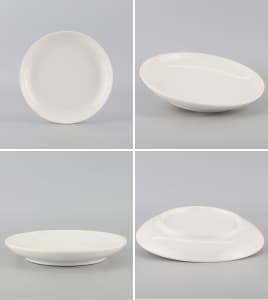 Dĩa lót trắng sứ-Porceline