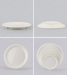 Dĩa tròn trắng sứ - Porceline
