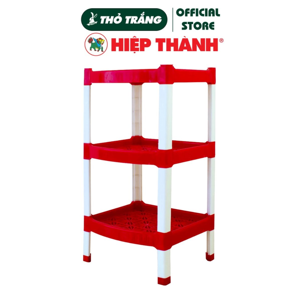 Kệ trưng bày 3 tầng 520 × 420 × 930 mm màu đỏ nhựa Hiệp Thành