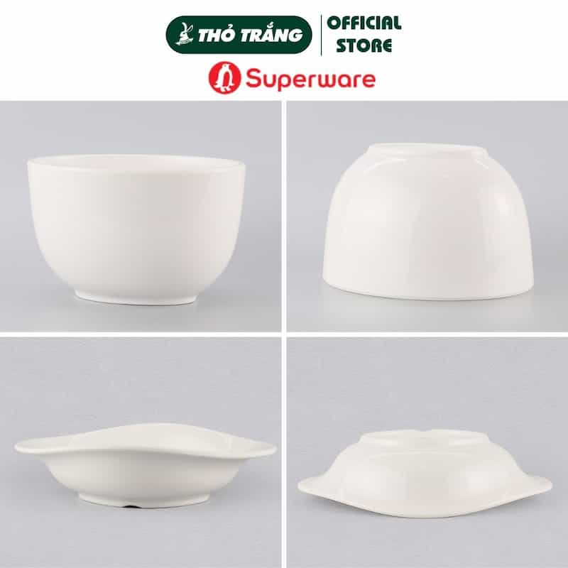 Tô oval trắng giả sứ - Porceline