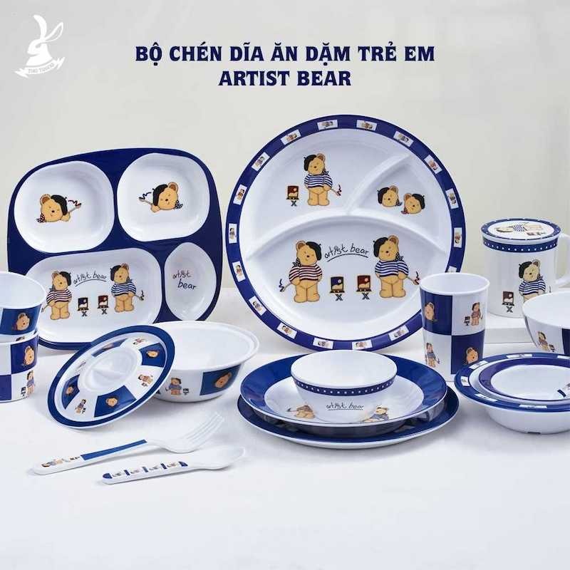 Bộ chén ăn dặm cho bé Artist Bear thương hiệu Superware