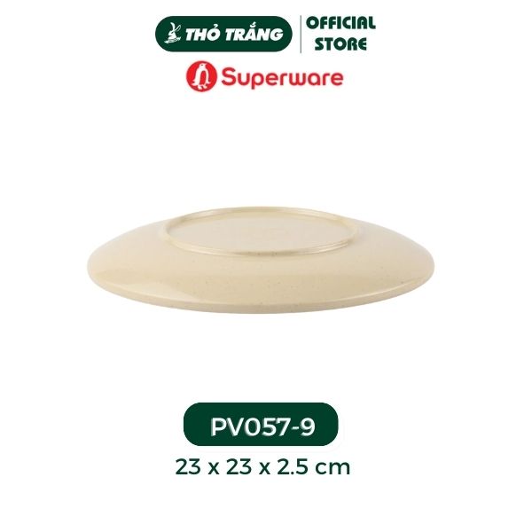DĨA TRÒN CÓ VÂN DÀY NHỰA MÀU NÂU SRITHAI SUPERWARE