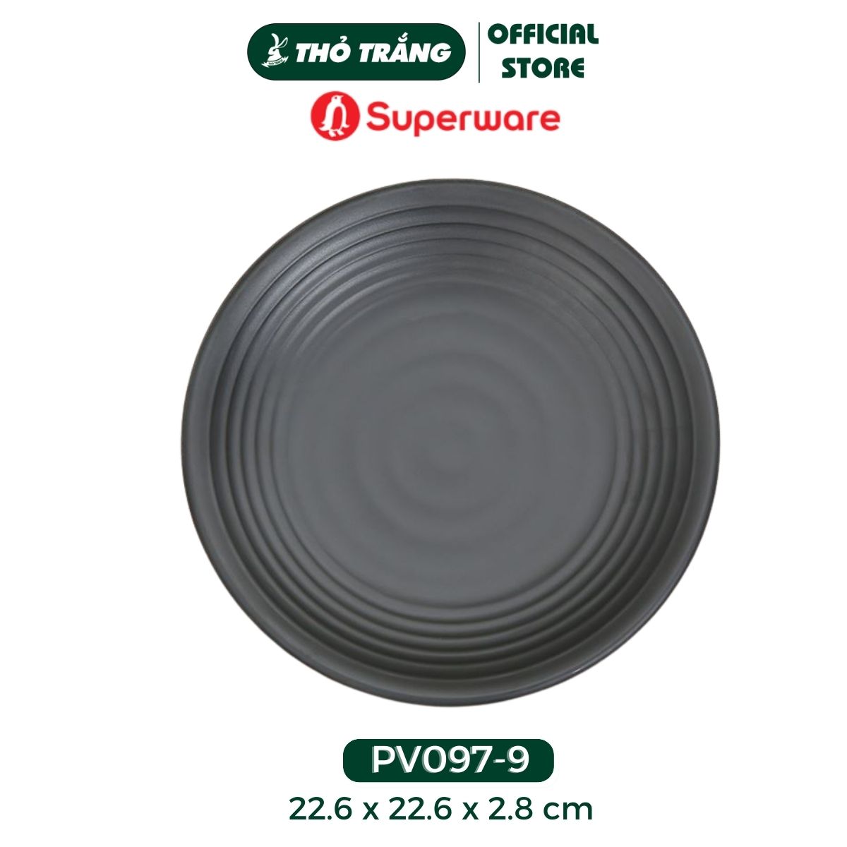 Bộ Chén Dĩa Gia Đình Màu Đen Nhám Thương Hiệu Superware