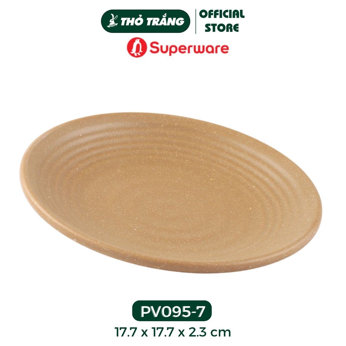Dĩa Tròn Nhựa Melamine Màu Nâu Ngói Thương Hiệu Superware