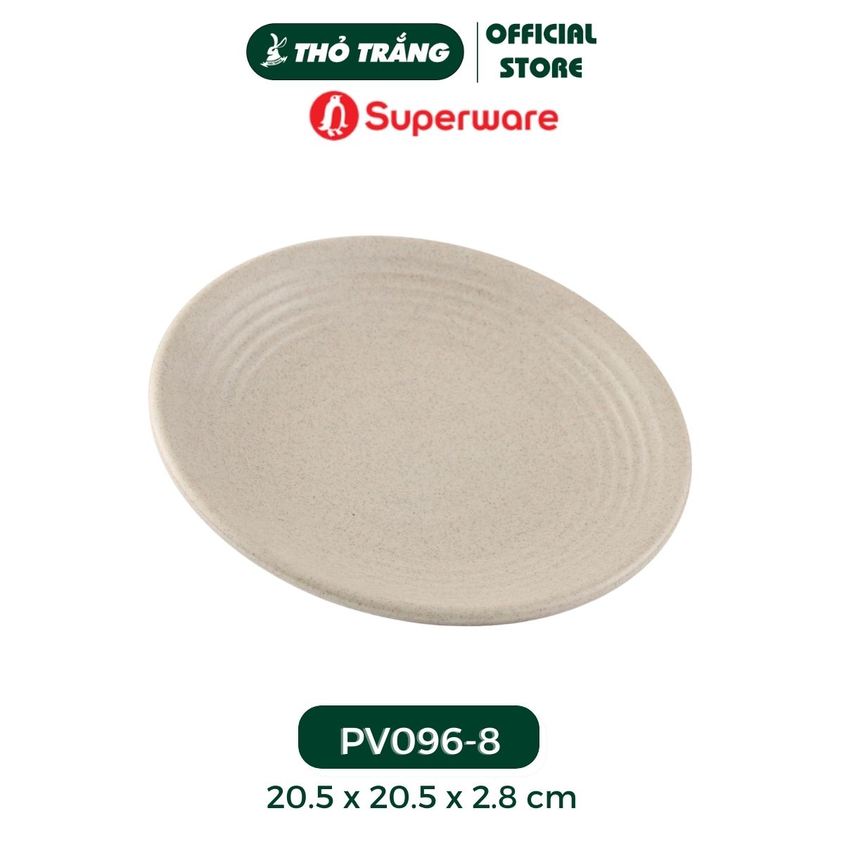 Dĩa tròn nhựa Melamine màu khoai môn thương hiệu Superware