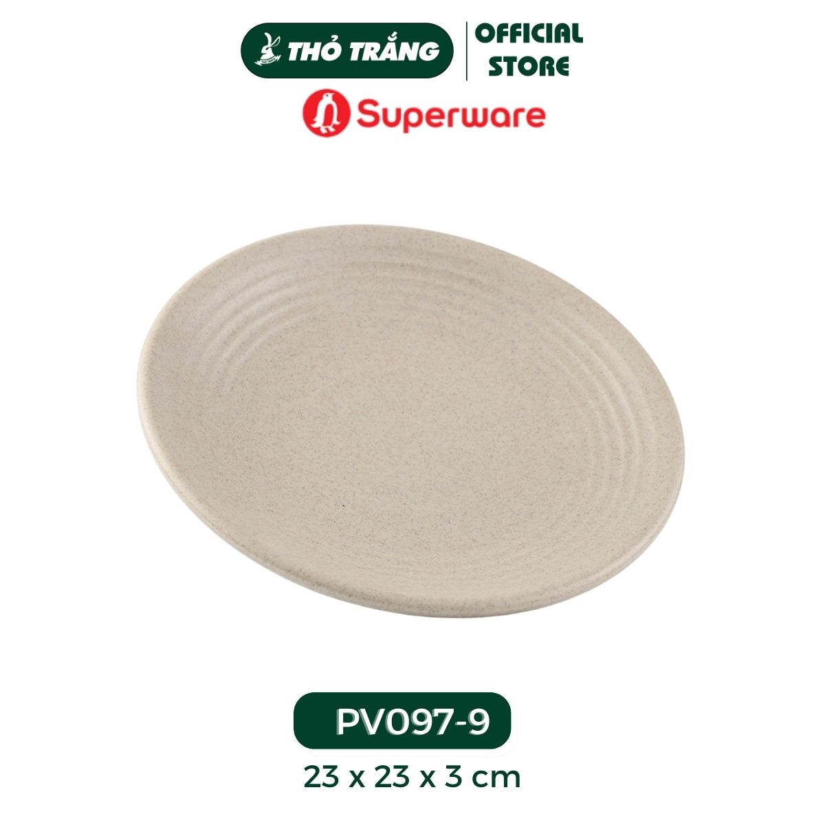 Dĩa tròn nhựa Melamine màu khoai môn thương hiệu Superware