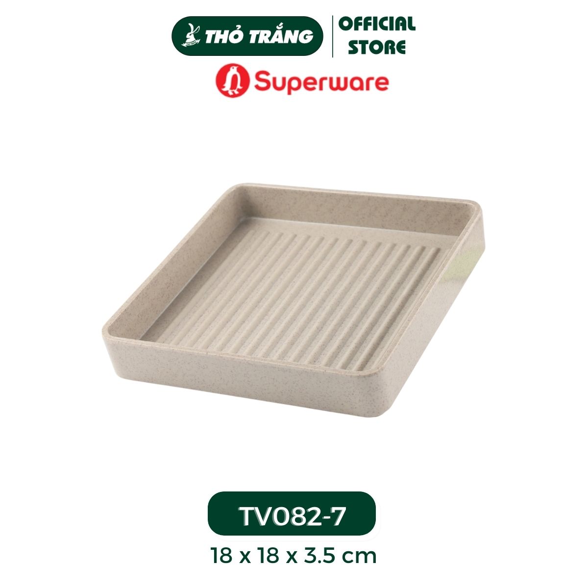 Khay đựng thịt nhựa Melamine màu khoai môn thương hiệu Superware