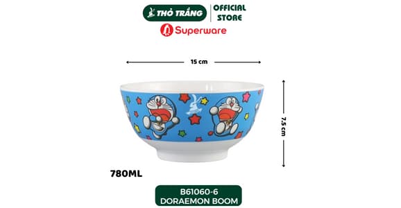 Bộ chén dĩa ăn dặm trẻ em Doraemon Boom Superware