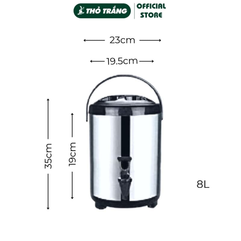 Bình Ủ Trà Giữ Nhiệt Inox 3 Lớp