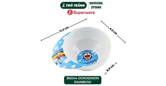 Bộ bát ăn dặm trẻ em Doraemon Rainbow Thương Hiệu Superware