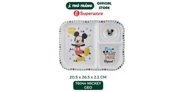 Bộ bát ăn dặm cho trẻ Mickey Geo thương hiệu Superware