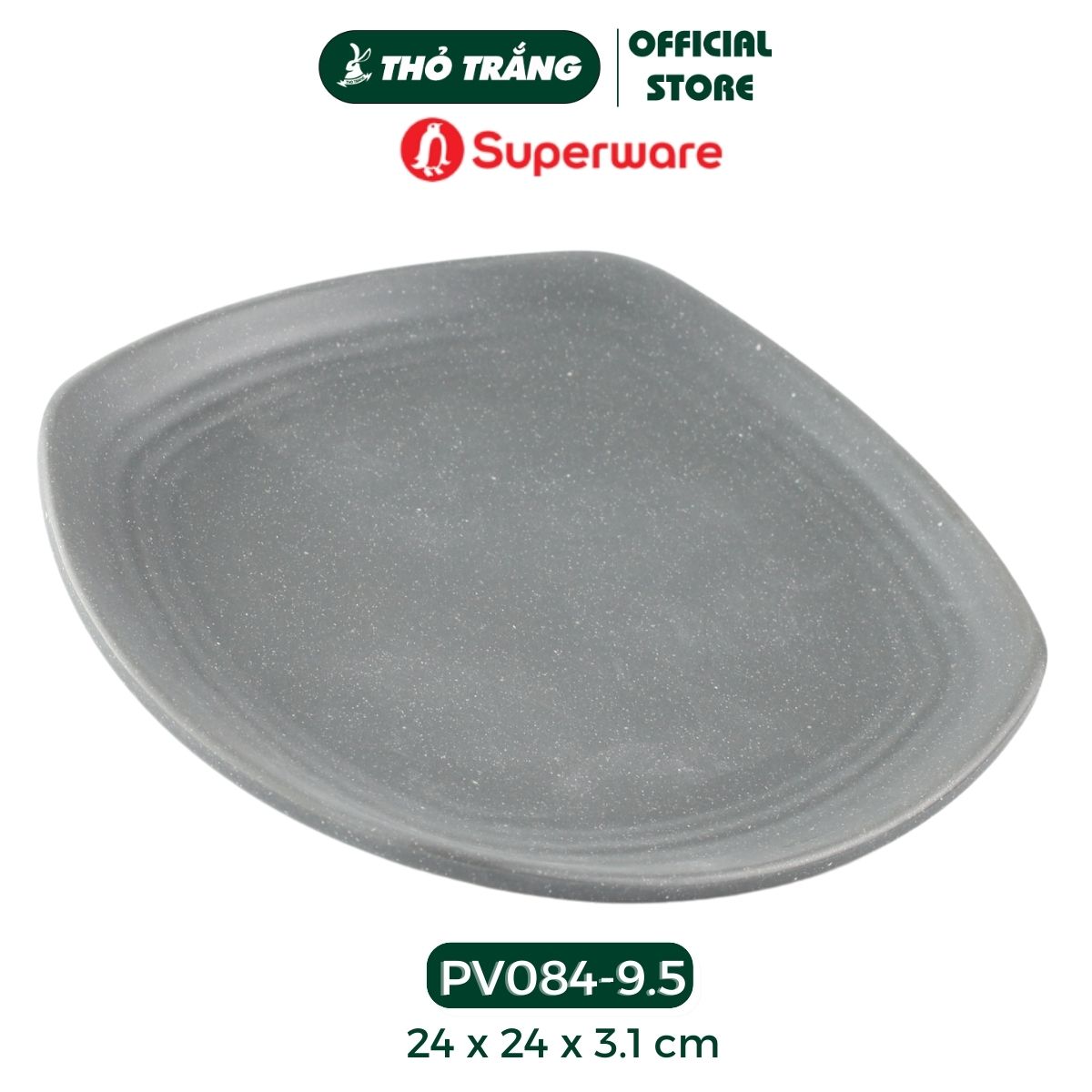 Bộ Chén Dĩa Gia Đình Màu Xám Nhám Thương Hiệu Superware