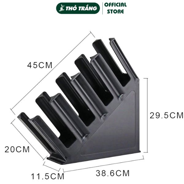 Kệ Đựng Ly Nhựa Xéo 4 Ngăn XS4G