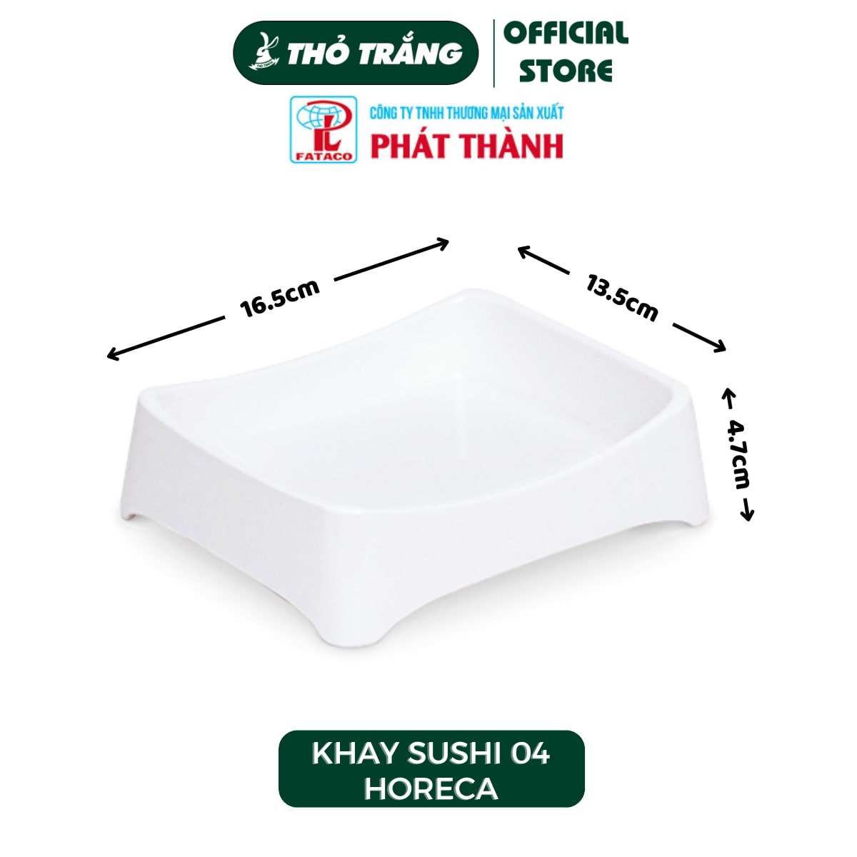 Khay màu trắng giả sứ Horeca nhựa Melamine thương hiệu Fataco Việt Nam
