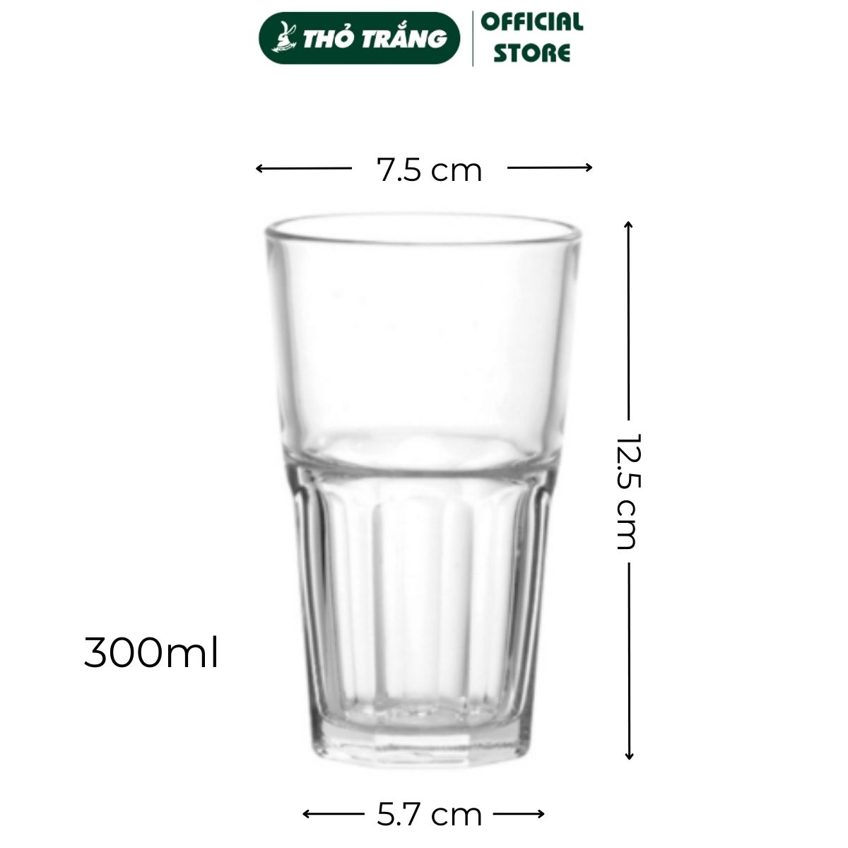Ly thủy tinh trong Ocean Centra hiball 300ml thương hiệu Ocean