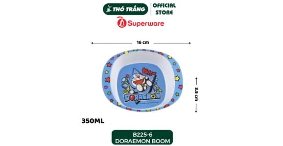 Bộ chén dĩa ăn dặm trẻ em Doraemon Boom Superware
