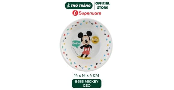 Bộ bát ăn dặm cho trẻ Mickey Geo thương hiệu Superware