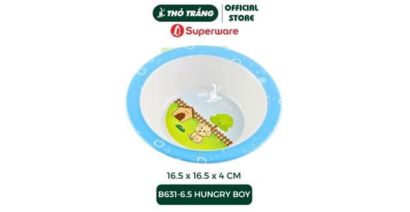 Bộ chén dĩa dễ thương Hungry Boy cao cấp Superware