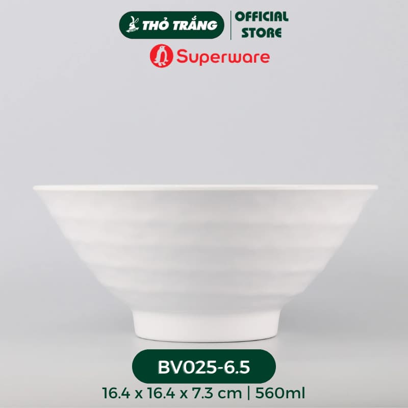 Tô tròn trắng Superware