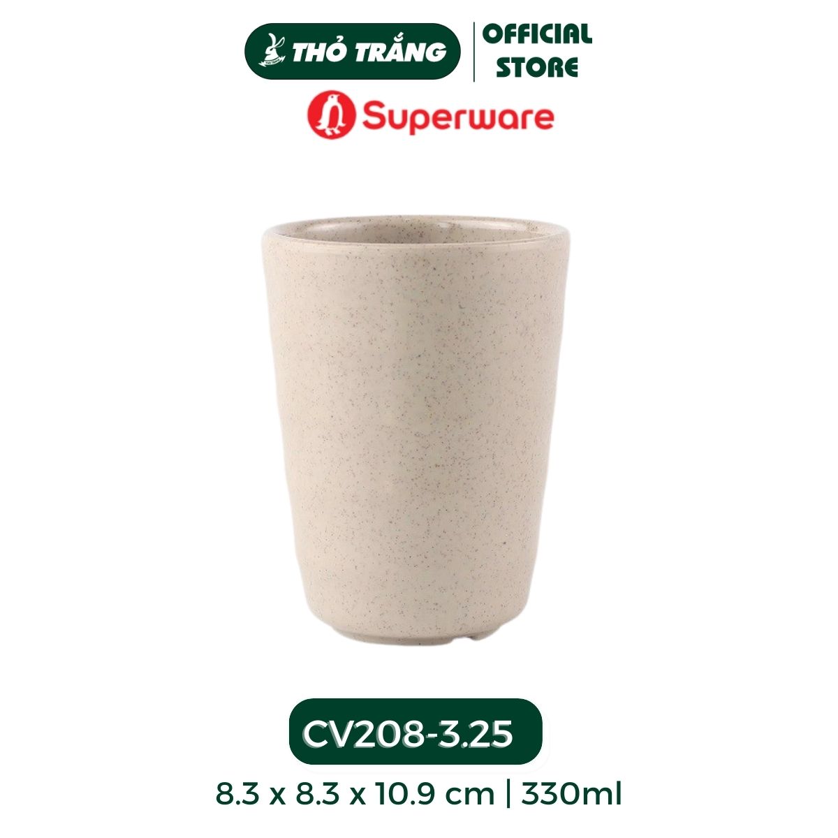 Ly uống nước nhựa Melamine màu khoai môn thương hiệu Superware