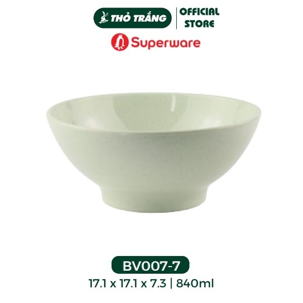 Tô tròn nhựa Melamine màu xanh đá thương hiệu Superware